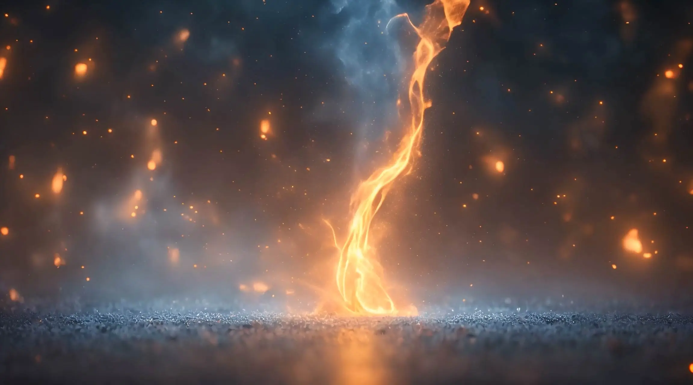 Firestorm with Fiery Glow Particles 3D Animation